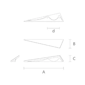 Triangular wood knobs for cabinets